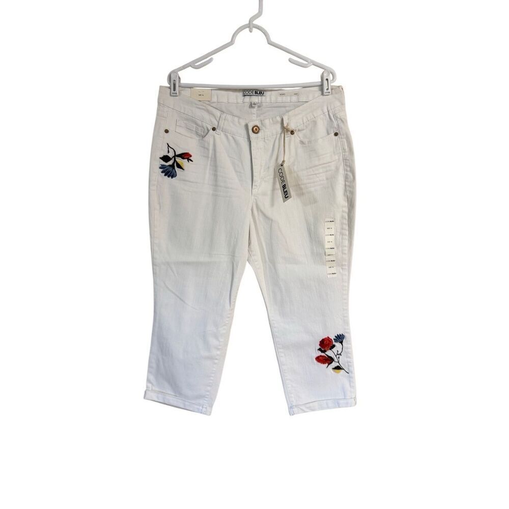 Code Bleu SOHO Crop Jeans - White Size 16 NWT